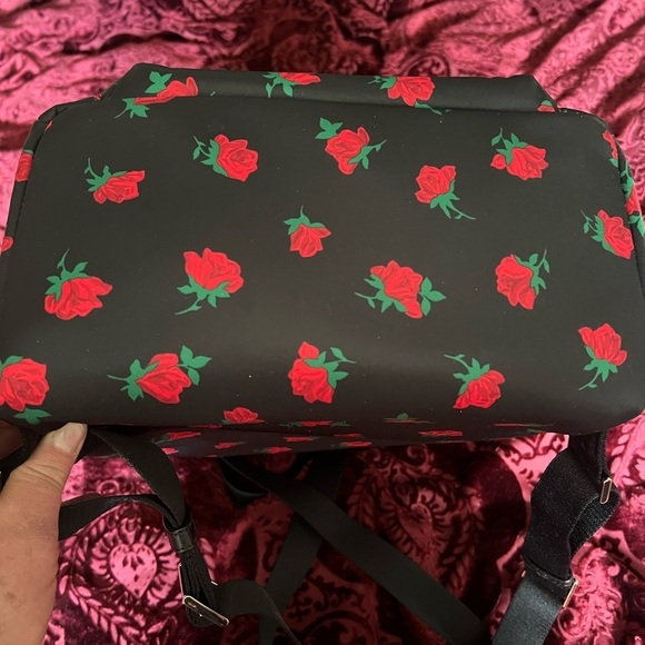 Kate Spade Black Chelsea Rose Backpack - Picture 11 of 11